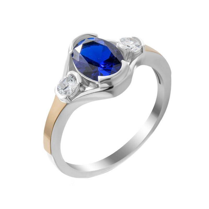 Срібна каблучка з фіанітом Adana-3110