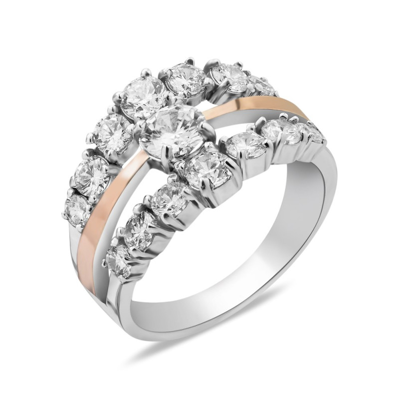 Серебряное кольцо с фианитом Romana-10