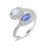 Серебряное кольцо с скай топазом 022-393710