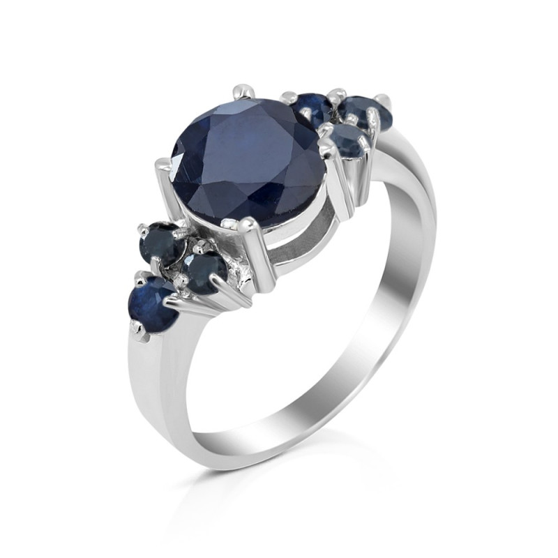 Срібна каблучка з сапфіром 029-31