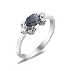 Серебряное кольцо с сапфиром 081-3110