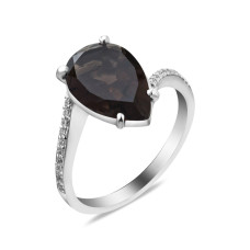 Серебряное кольцо с раухтопазом 091-7610