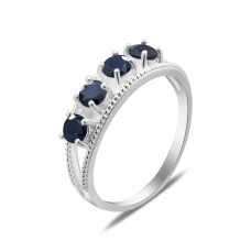Серебряное кольцо с сапфиром 147-31