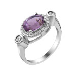 Silver ring with amethyst 191-6210