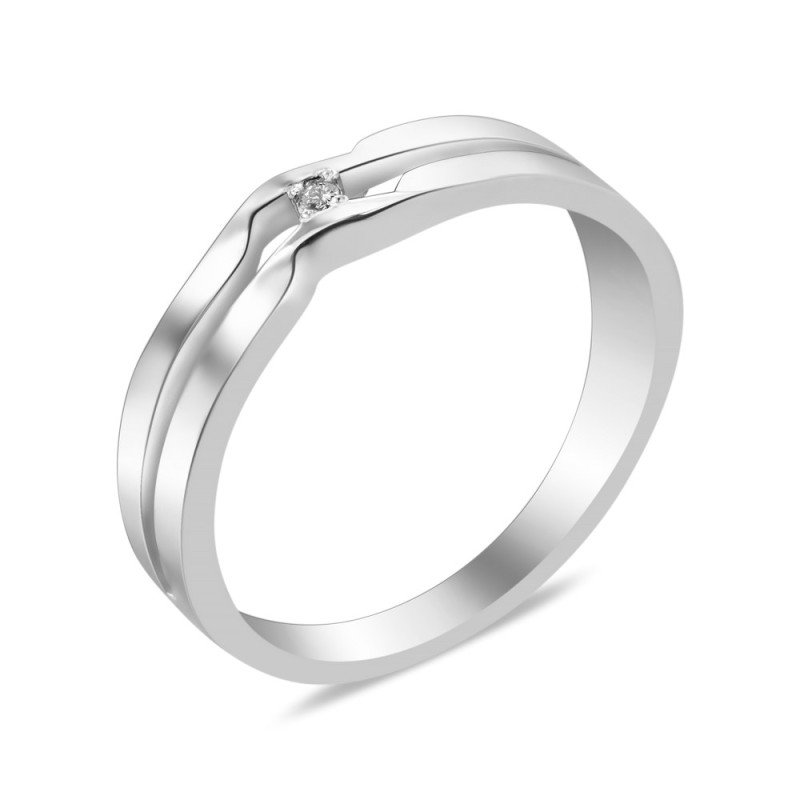 goldensilver.ua купить шикарное серебряное кольцо с бриллиантом