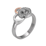 Серебряное кольцо с золотыми напайками Liberty-10