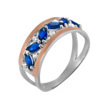 Срібна каблучка з фіанітом Markiza-3110