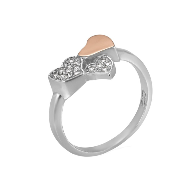 Срібна каблучка з фіанітом Rada-10