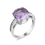 Серебряное кольцо с аметистом 102-6210