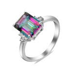 Серебряное кольцо с нано фианитом мистик 103N-8110