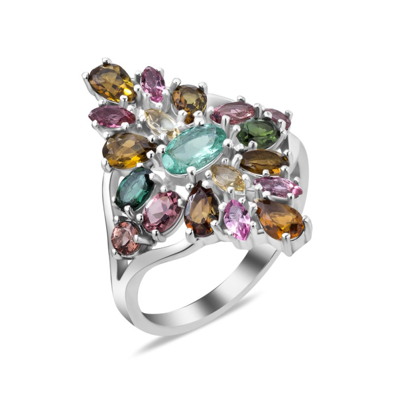 Серебряное кольцо с турмалином 139-65