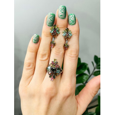 Срібна каблучка з турмаліном 139-65