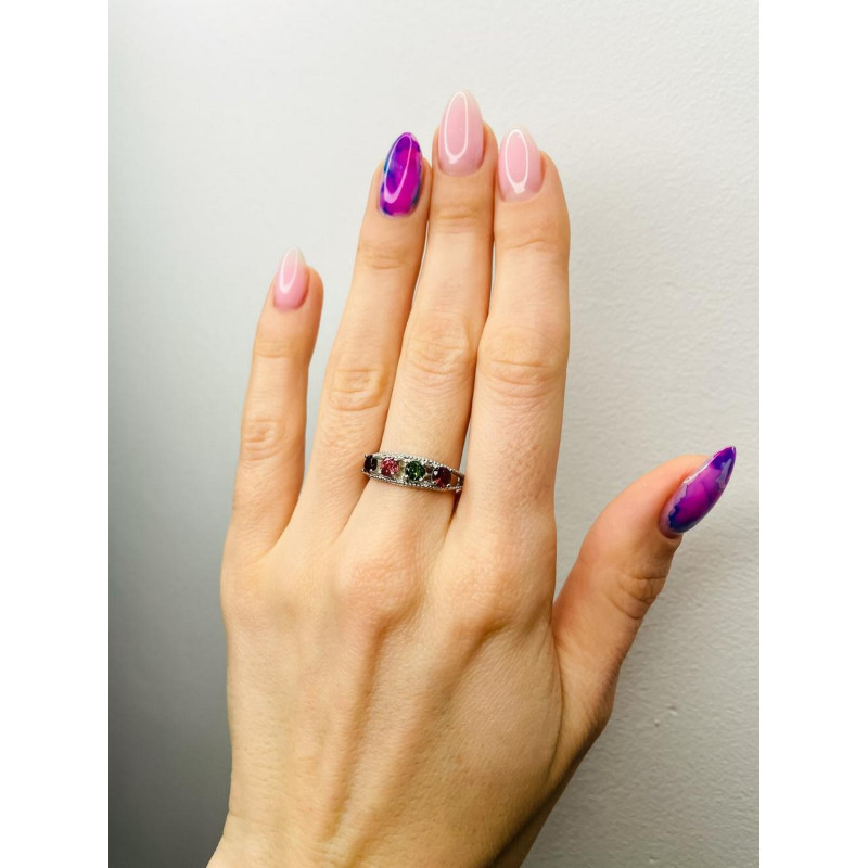 Срібна каблучка з турмаліном 147-65