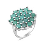 Серебряное кольцо с изумрудом 179-71