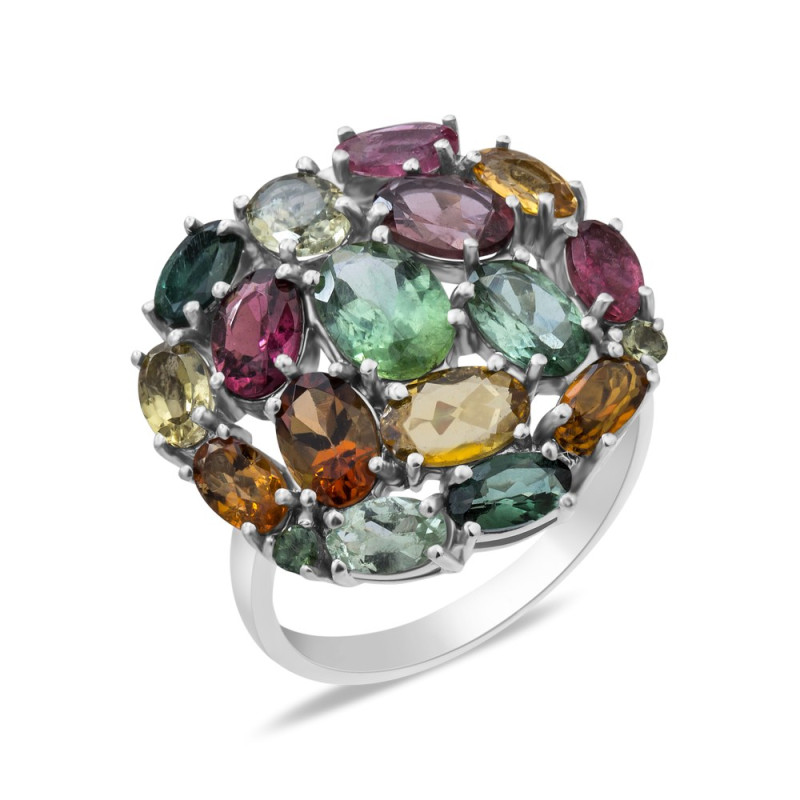 Серебряное кольцо с турмалином 186-65