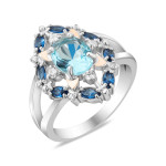 Серебряное кольцо с фианитом Phoenix-313910