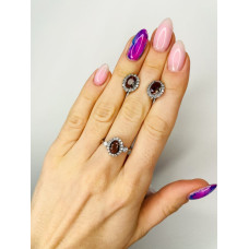 Срібна каблучка з нано султанітом 014N-8210