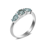 Срібна каблучка з скай топазом 036-39