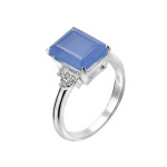Серебряное кольцо с голубым кварцем 103-3210