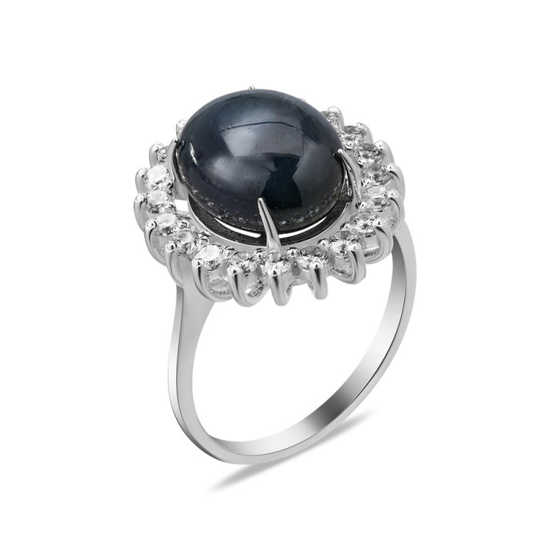 Кольцо с звездный сапфиром 140-7510