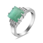 Серебряное кольцо с изумрудом 156-7110