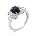 Серебряное кольцо с натуральным сапфиром 171-3110