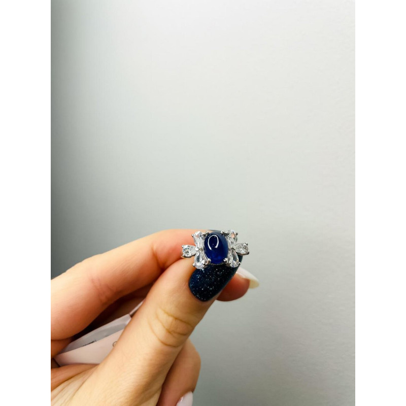 Серебряное кольцо с натуральным сапфиром 171-3110