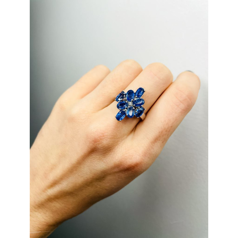 Серебряное кольцо с кианитом 173-3710