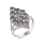 Серебряное кольцо с нано султанитом 176N-82