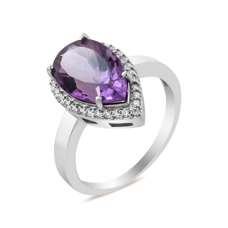 Silver ring with amethyst 178-6210