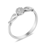 Silver Diamond Ring B029-10