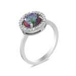 Срібна каблучка з фіанітом Madlen-8110