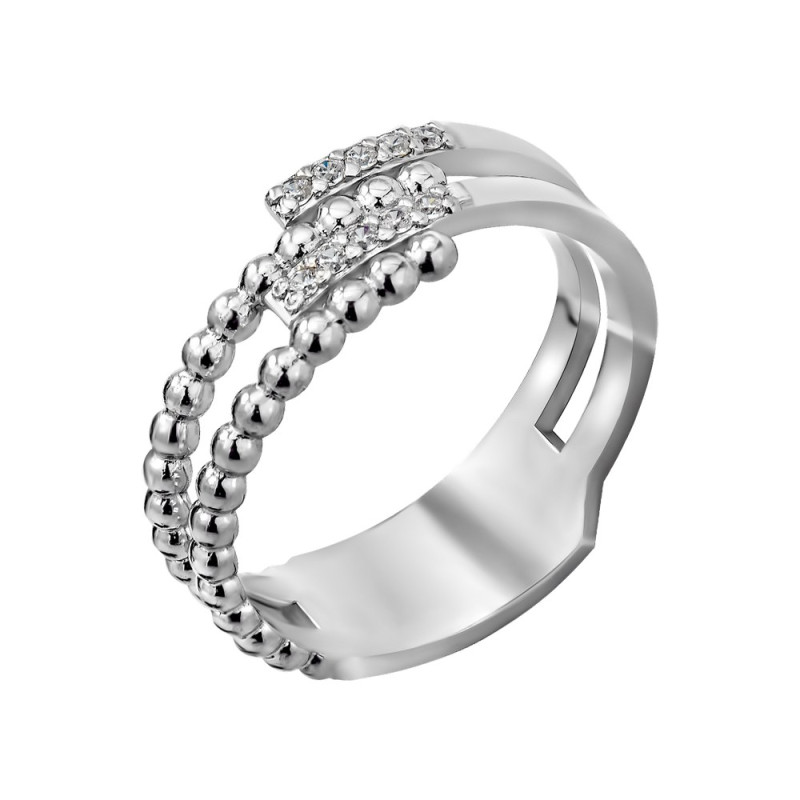 Серебряное кольцо со вставкам S100