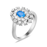 Срібна каблучка з блакитним кварцем 010-3210