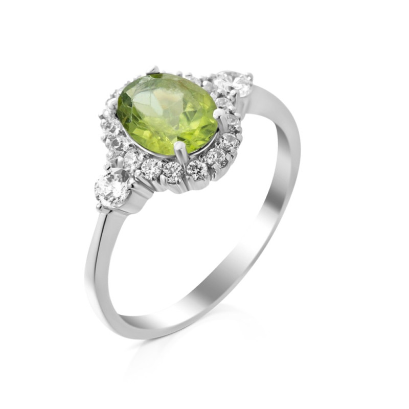 Silver ring with peridot 014-5310