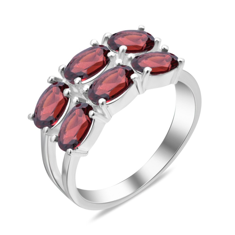 Срібна каблучка з гранатом 024-41