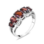 Срібна каблучка з гранатом 027-41