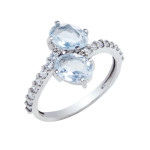 Срібна каблучка з скай топазом 053-3910