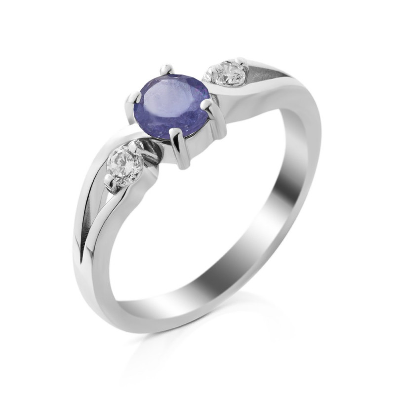 Серебряное кольцо с танзанитом 069-3510