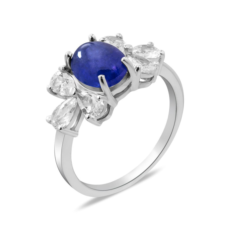 Серебряное кольцо с натуральным танзанитом 171-3510