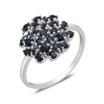 Серебряное кольцо с сапфиром 205-31