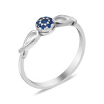 Срібна каблучка з фіанітом B029CZ-31