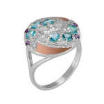 Срібна каблучка з фіанітом Irena-103961