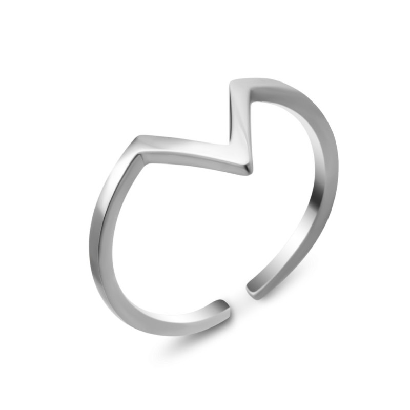 Silver ring minimalism S016