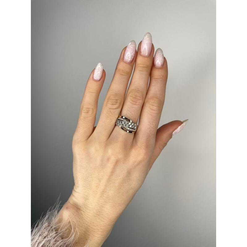 Серебряное кольцо с фианитом Torino-10