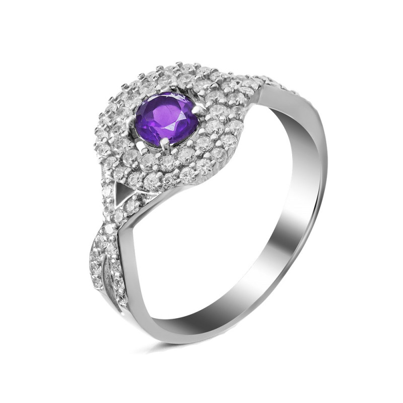 Ring with Brazilian amethyst 002-6110