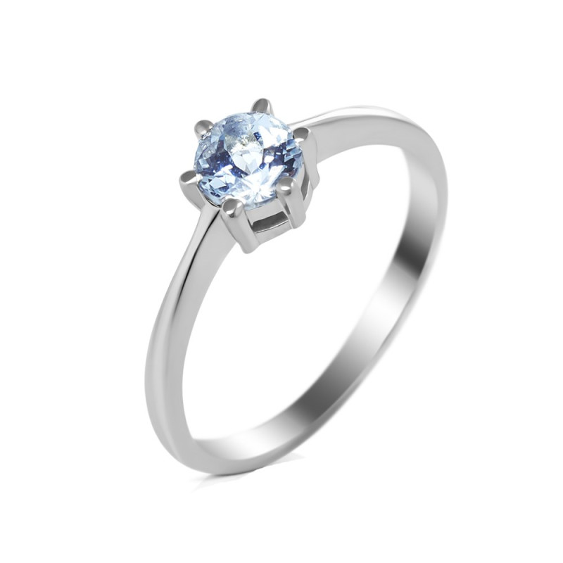 Серебряное кольцо с скай топазом 047-39