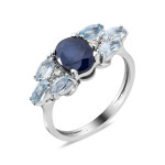 Срібна каблучка з сапфіром 056-313910