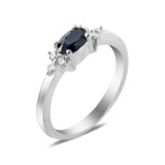 Серебряное кольцо с сапфиром 084-3110