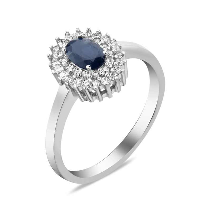 Серебряное кольцо с сапфиром 086-3110